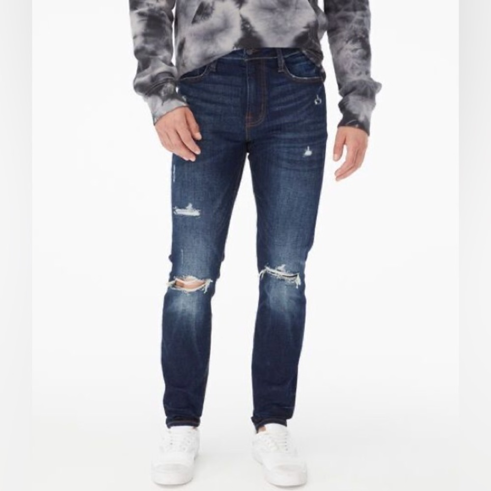 Aeropostale Skinny Fit Mens Jeans School Ripped Jeans